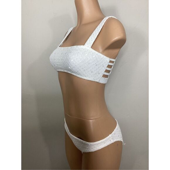 New. Pilyq white bikini set. Medium. Retails $149 - Picture 9 of 14